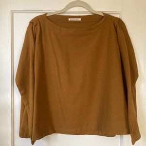 Black Crane Flannel Origami Top XS